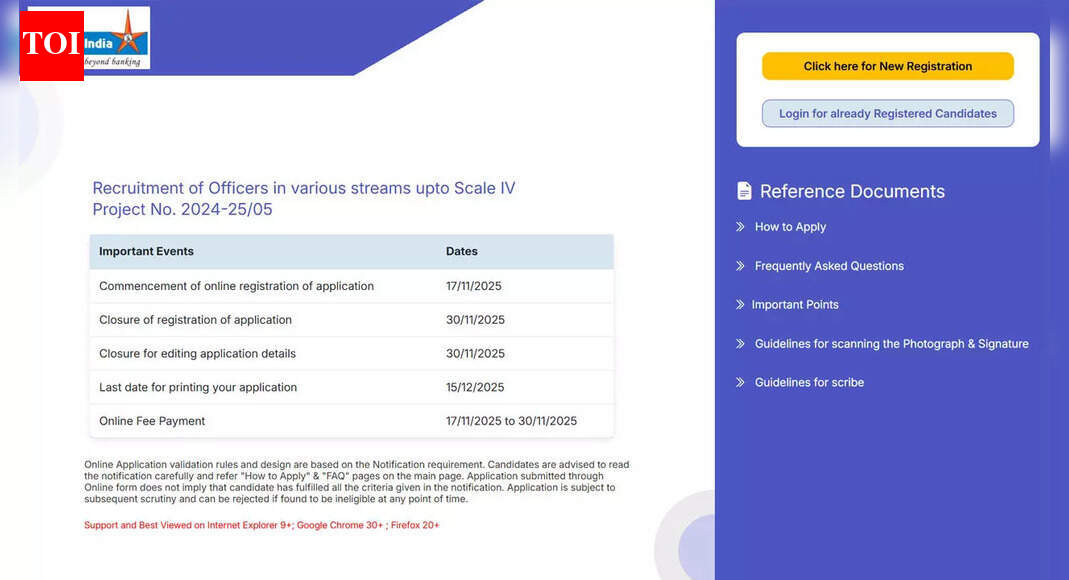 बीओआई एसओ भर्ती 2025 आवेदन आज बंद; कई विशेषज्ञ अधिकारी पदों के लिए यहां ऑनलाइन आवेदन करें