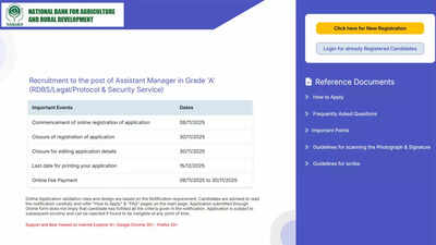 NABARD Grade ‘A’ assistant manager recruitment 2025: Apply online here before registration closes today at nabard.org