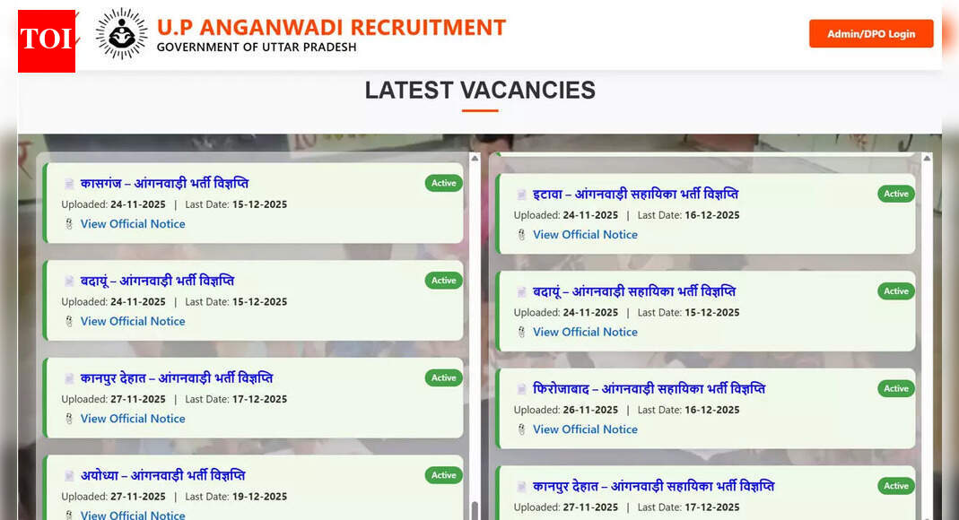 UP Anganwadi recruitment 2025 announces 948 vacancies for women with simple eligibility and free applications