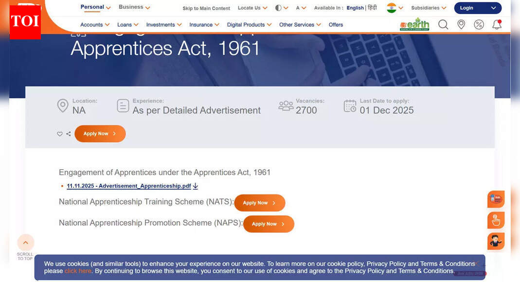 BOI apprentice recruitment 2025 closing tomorrow: Check eligibility and apply online at bankofbaroda.bank.in