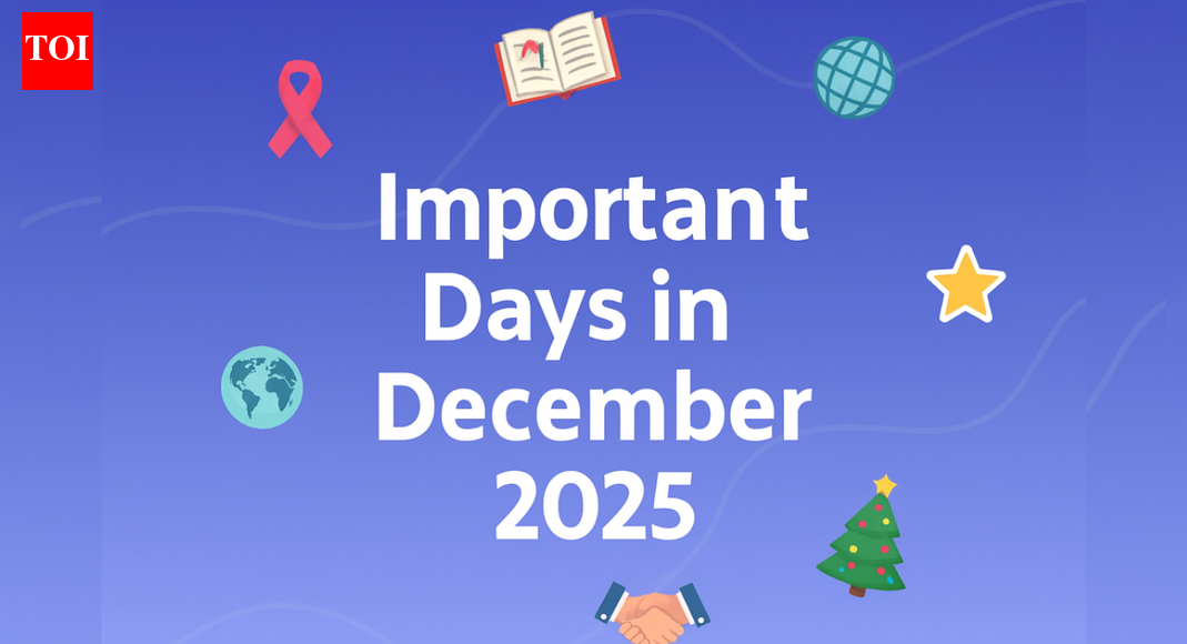 Important days in Dec : National and international dates to note for holidays, observances – details