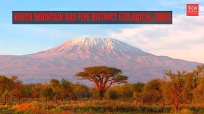 Which mountain has five distinct ecological zones?