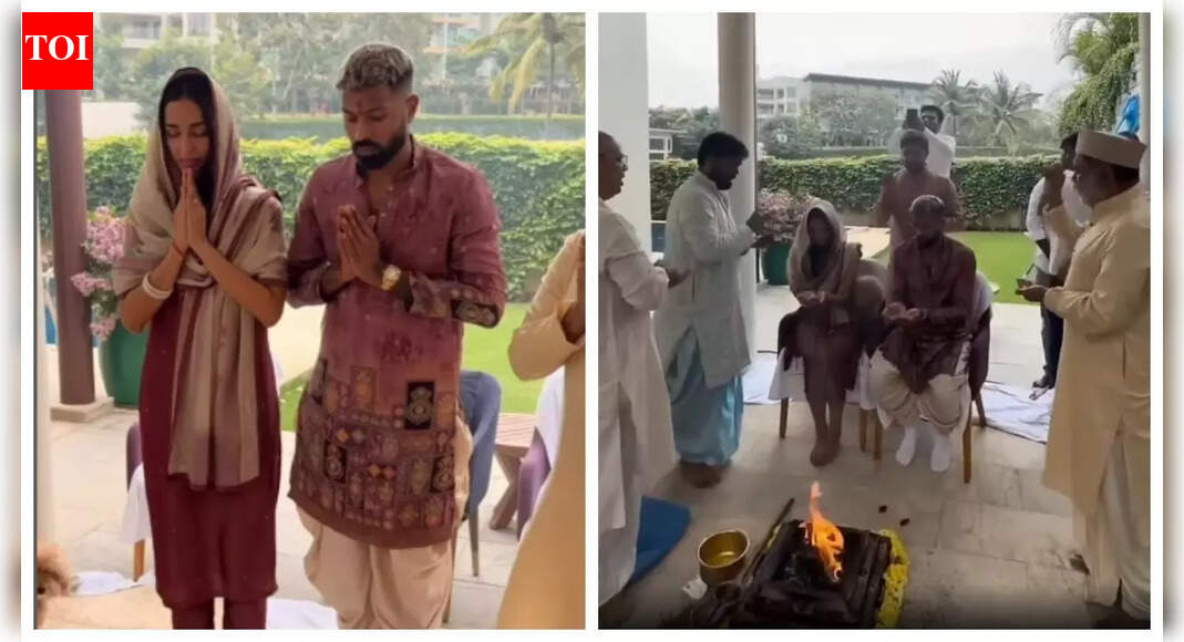 Hardik Pandya and Mahieka Sharma's UNSEEN puja video reignites engagement buzz - WATCH