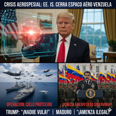 Trump anuncia “cierre” del cielo sobre Venezuela y sube la tensión