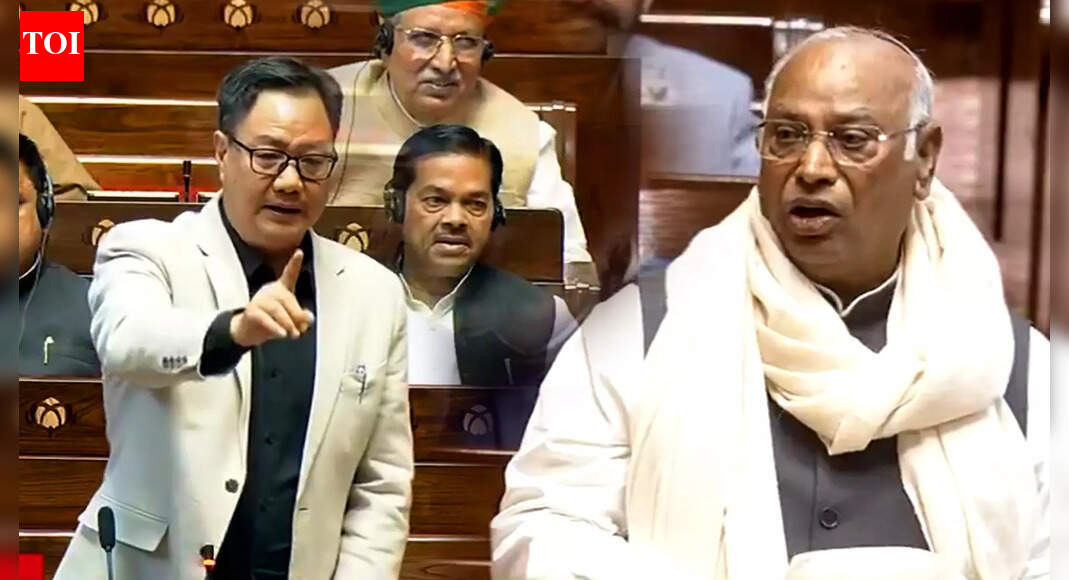 Kiren Rijiju, JP Nadda Slam Kharge Over Rajya Sabha Remarks On Jagdeep Dhankhar's Exit