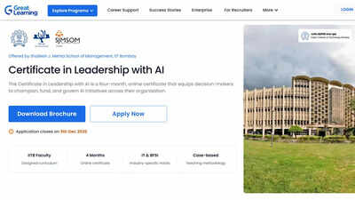 IIT Bombay opens registrations for certificate in leadership with AI for professionals, course starting January 2026