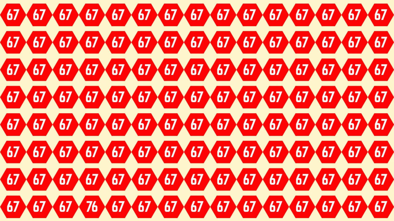 Optical illusion challenge: Can you spot the number '76' among '67
