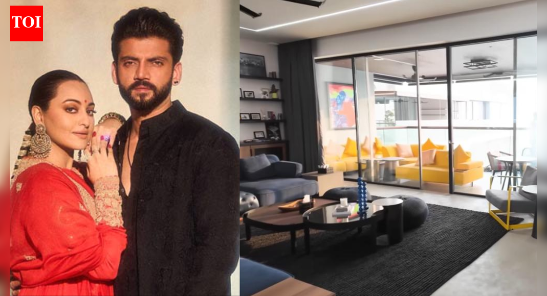 Inside Sonakshi Sinha and Zaheer Iqbal’s Mumbai home: Stunning skyline views, colourful décor, New York-inspired powder room and more