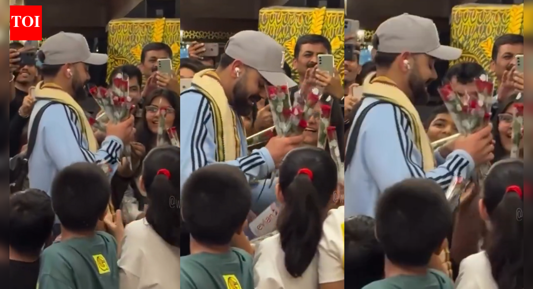 'What a welcome': Virat Kohli showered with red flowers by young fans in Raipur – Watch