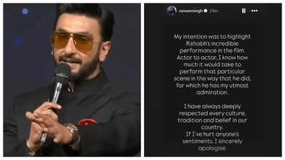 Ranveer Singh apologises over claims he insulted Goddess Chamundadevi in 'Kantara Chapter 1': 'If I've hurt anyone's sentiments, I sincerely apologise'