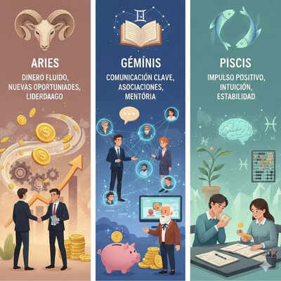 Los 3 signos del zodiaco con la mejor suerte en dinero y finanzas en diciembre de 2025