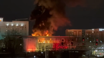 North Carolina fire: Raleigh convention center engulfed in massive blaze - watch