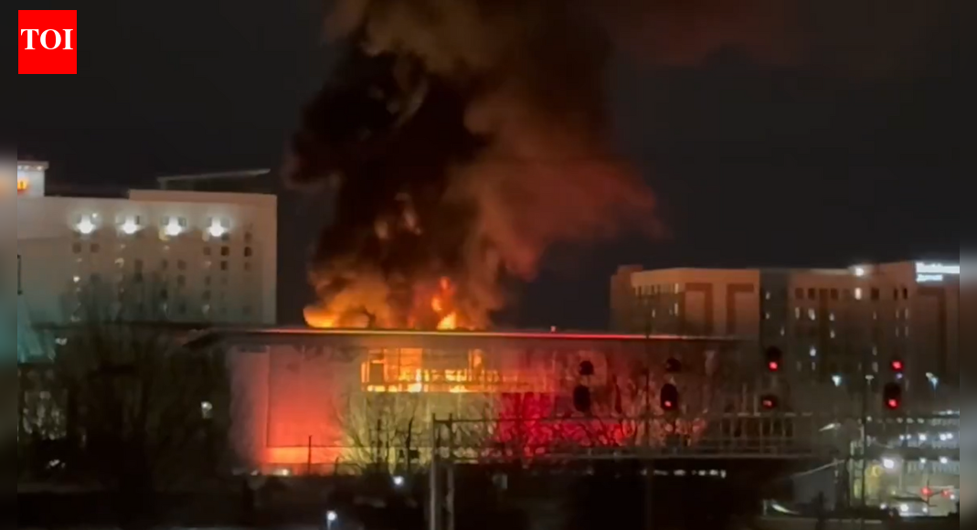 North Carolina fire: Raleigh convention center engulfed in massive blaze - watch