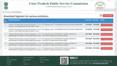 UP LT Grade Admit card 2025 out at uppsc.up.nic.in: Download AYUSH Lecturer Kaya Chikitsa and Shalya Tantra hall tickets here