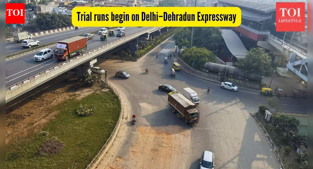 Delhi–Dehradun Expressway update: Trial runs begin on 32-km Delhi–Baghpat route – The Times of India