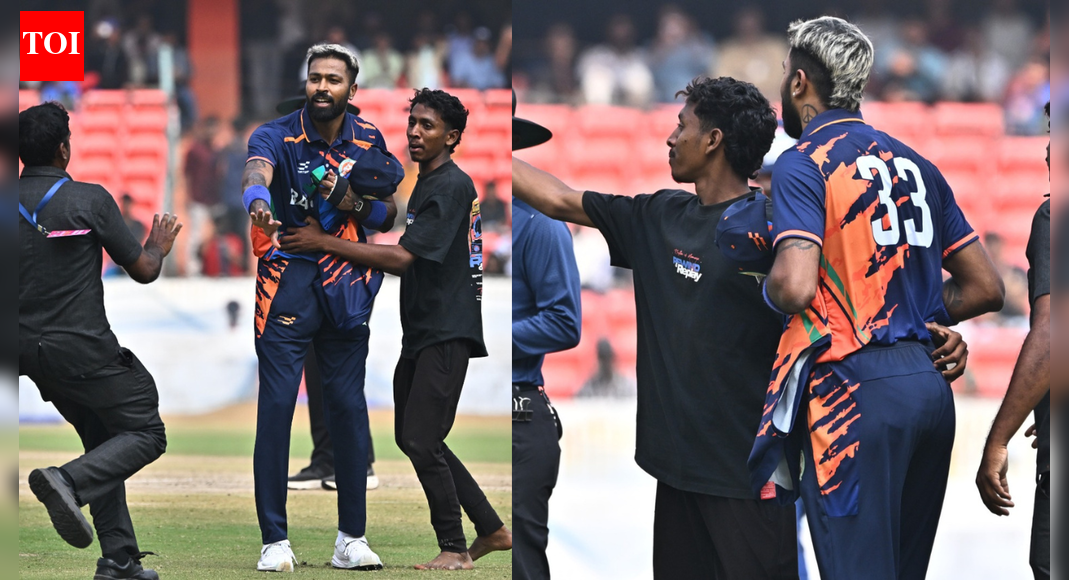Pandya’s blazing 77* powers Baroda to record chase; fan breaks security cordon to take selfie - Watch