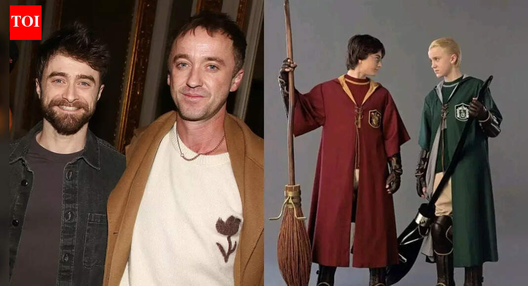 Harry Potter stars Daniel Radcliffe and Tom Felton reunite, pose together for the first time after 2011 amid the Broadway hype