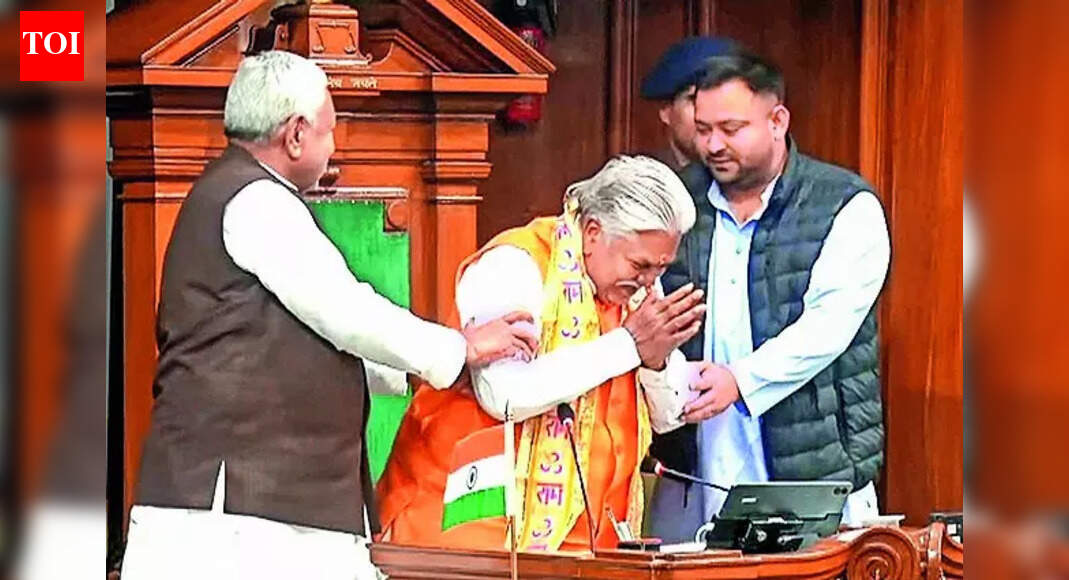 Prem Kumar unanimously elected Speaker as CM, Tejas lead ovation