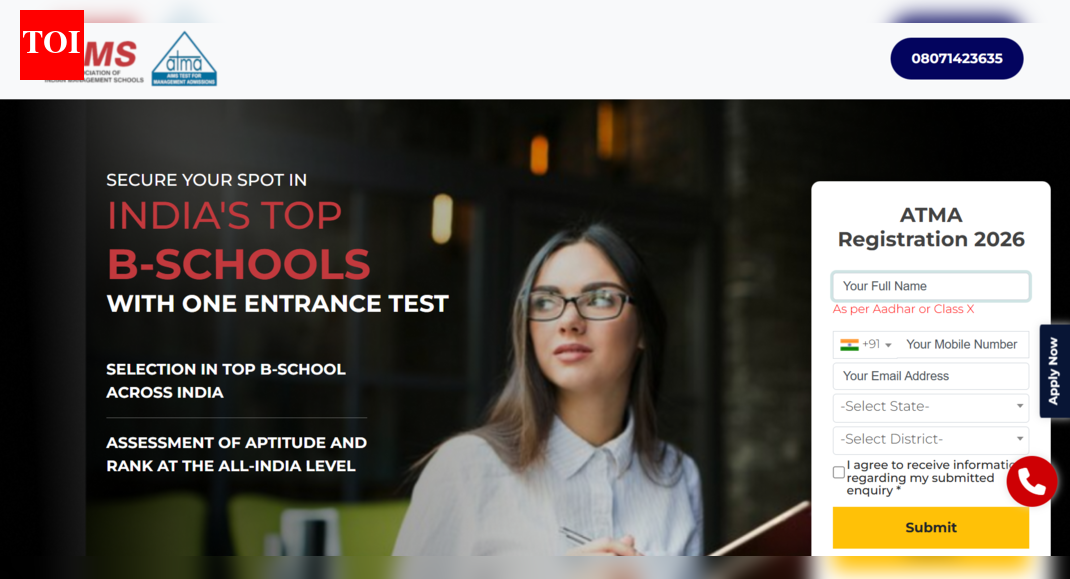 AIMS ATMA registration window opens at atmaaims.com: Direct link to apply here