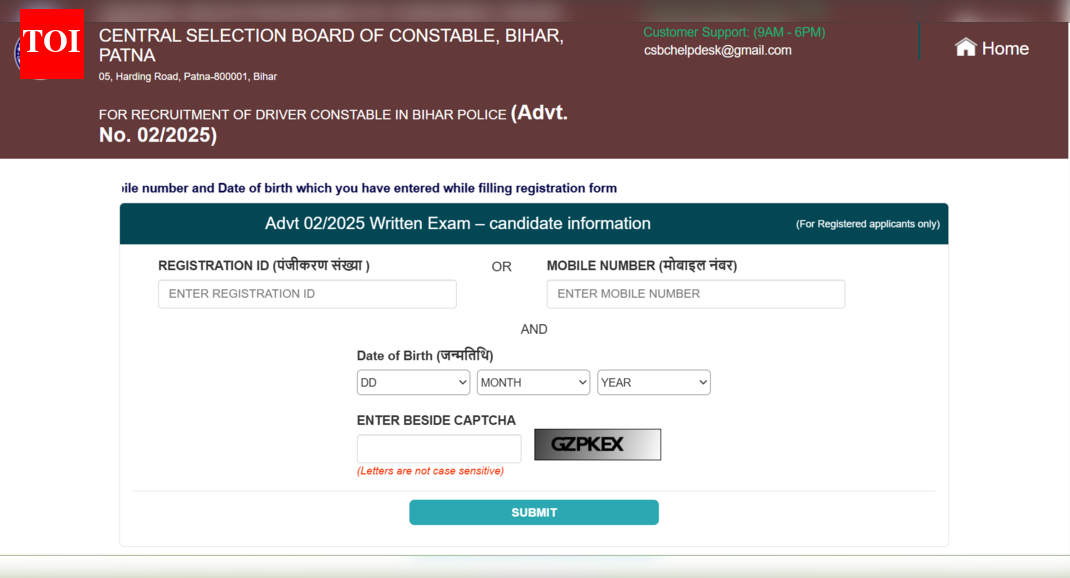 CSBC Bihar Constable admit card 2025 released at csbc.bihar.gov.in: Direct link to download hall tickets here