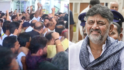 Karnataka power tussle: Congress' KC Venugopal met with loud ‘DK, DK’ chants at airport — watch