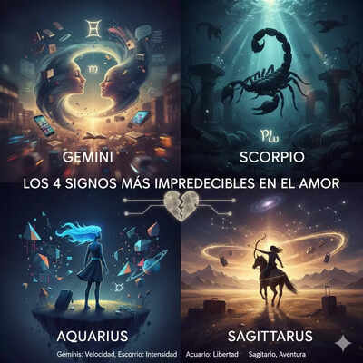 4 signos del zodiaco que son impredecibles en las relaciones