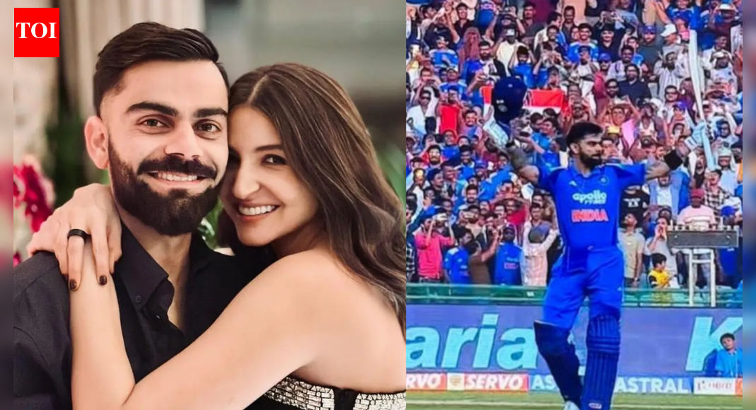 <div>Anushka Sharma celebrates Virat Kohli's century - PIC</div>