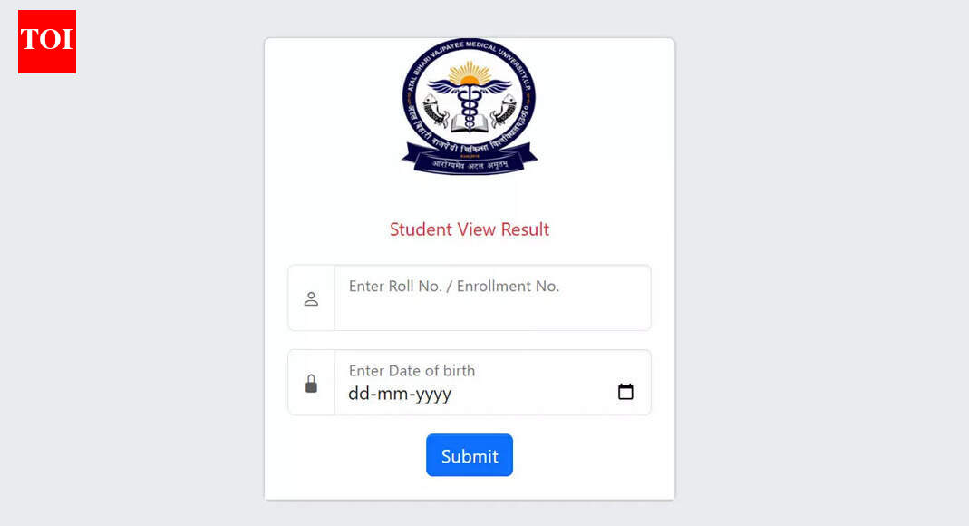 ABVMU result 2025 released at abvmuup.edu.in; check direct link here