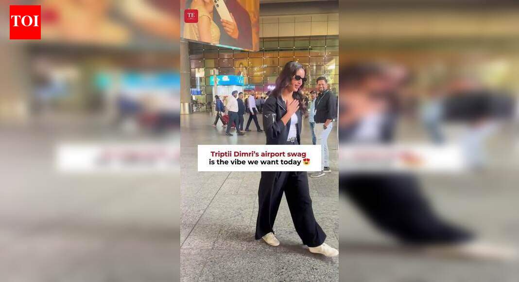 Triptii Dimri proving that even a travel day deserves a little fashion moment