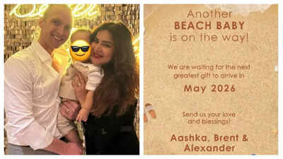 Naagin fame Aashka Goradia announces second pregnancy with husband Brent Goble in an adorable way; says 'another BEACH BABY!'