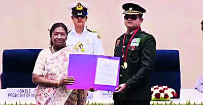 Country’s first blind Army officer in active service shoots to national award