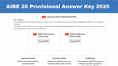AIBE 20 answer key 2025 released at allindiabarexamination.com: Check direct link, objection deadline here