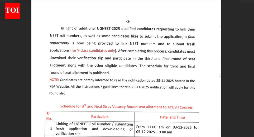 KEA releases important notice for UGNEET-2025 AYUSH candidates: Check details here