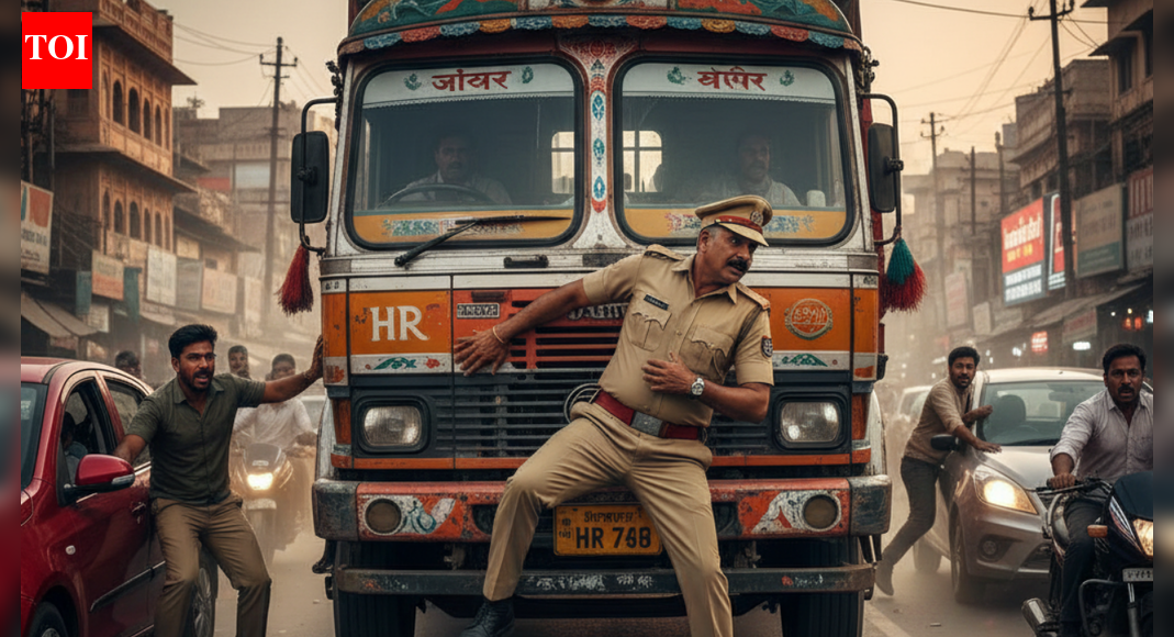 Gripping chase in Jaipur: ‘Drunk’ truck driver drags traffic cop for ...