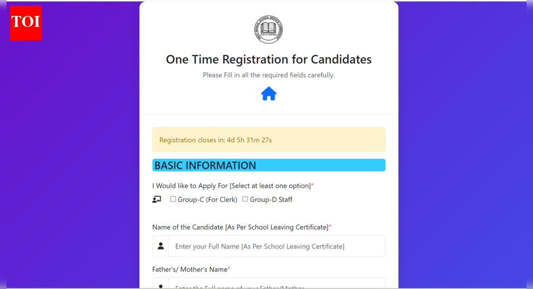 WBSSC Group C and D registration underway for over 8000 vacancies: Check direct link to apply here
