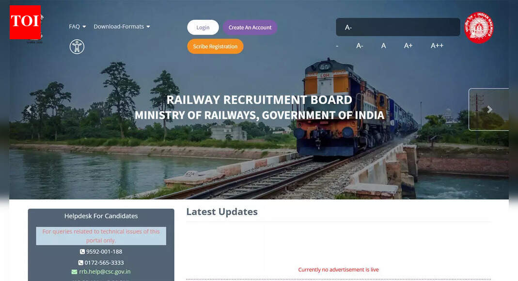 RRB NTPC UG CEN 07/2025 online applications close today; apply here for 3058 posts