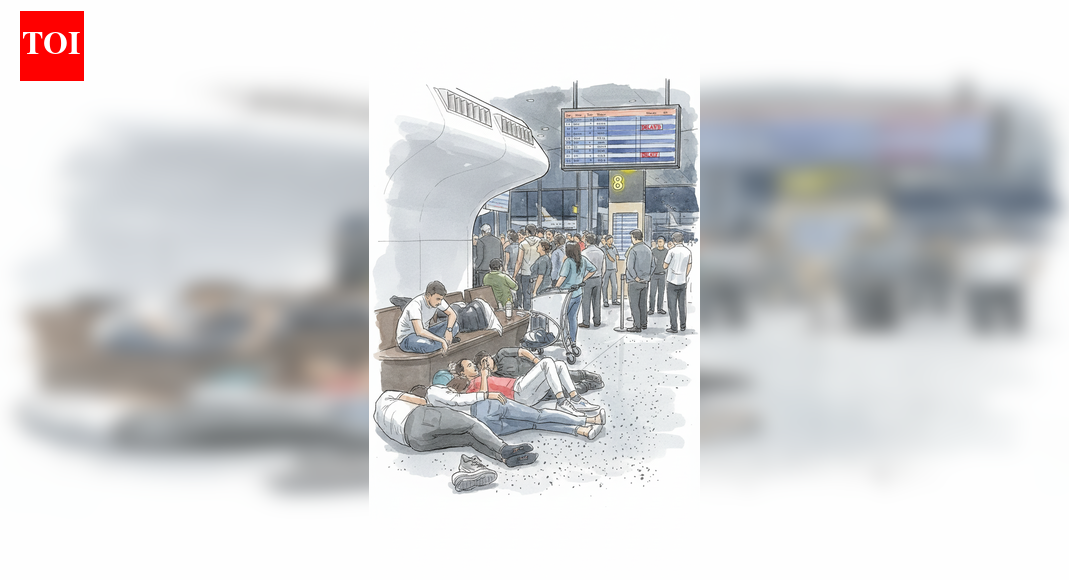 Approximately 1,232 cancelled flights leave thousands grounded at airports for several hours