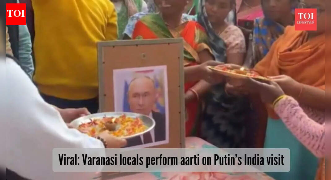 Putin's epic desi welcome goes viral: Varanasi locals light up city streets with aarti and flags ahead of Putin's India visit