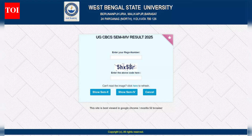 WBSU result 2025: UG NEP, CBCS even semester results declared at wbsu.ac.in, check direct link here