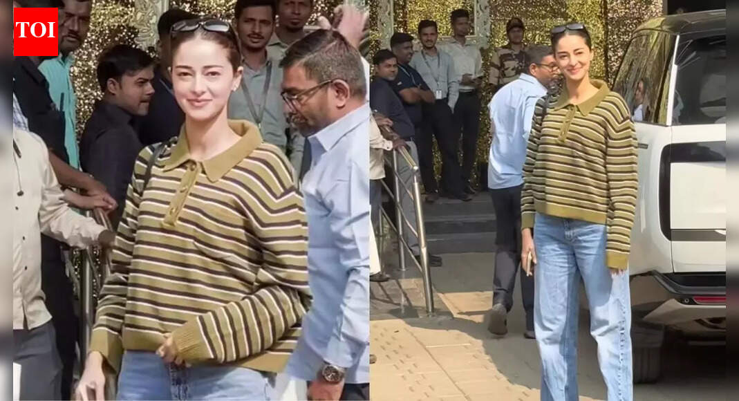 Ananya Panday stuns in a no-makeup airport look as she heads to Vietnam for a star-studded destination wedding