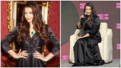 Aishwarya Rai Bachchan steals the spotlight at Red Sea Film Festival in a Rs 5.4 lakh long black silk gown