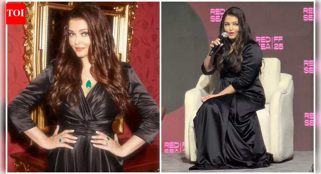 Aishwarya steals the spotlight in a Rs 5.4 lakh long silk gown