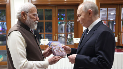 Putin in India: PM Modi gifts Russian edition of Bhagwat Gita to President; bilateral talks today