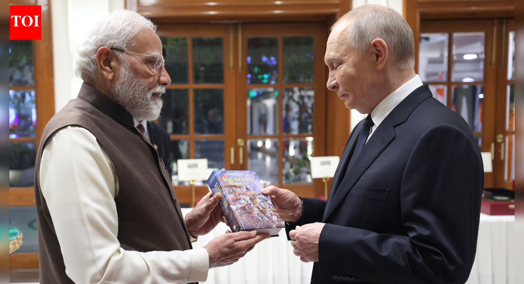 Putin in India: PM Modi gifts Russian edition of Bhagwat Gita to President; bilateral talks today