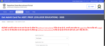 RPSC Assistant Professor admit card 2025 released: Check direct link to download hall ticket here