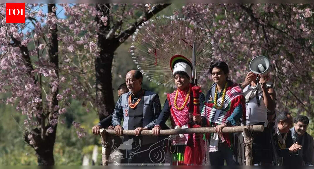 DoNER minister Scindia takes part in Touphema stone pulling ceremony