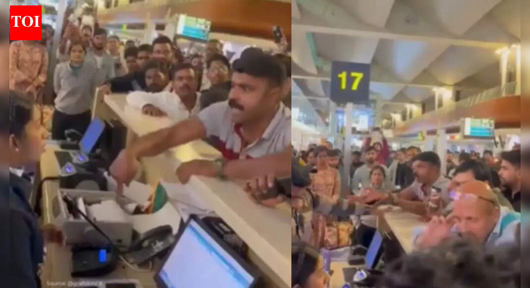 Chaos at Bengaluru airport: ‘My daughter needs a sanitary pad’, says father in viral video; no assistance from IndiGo