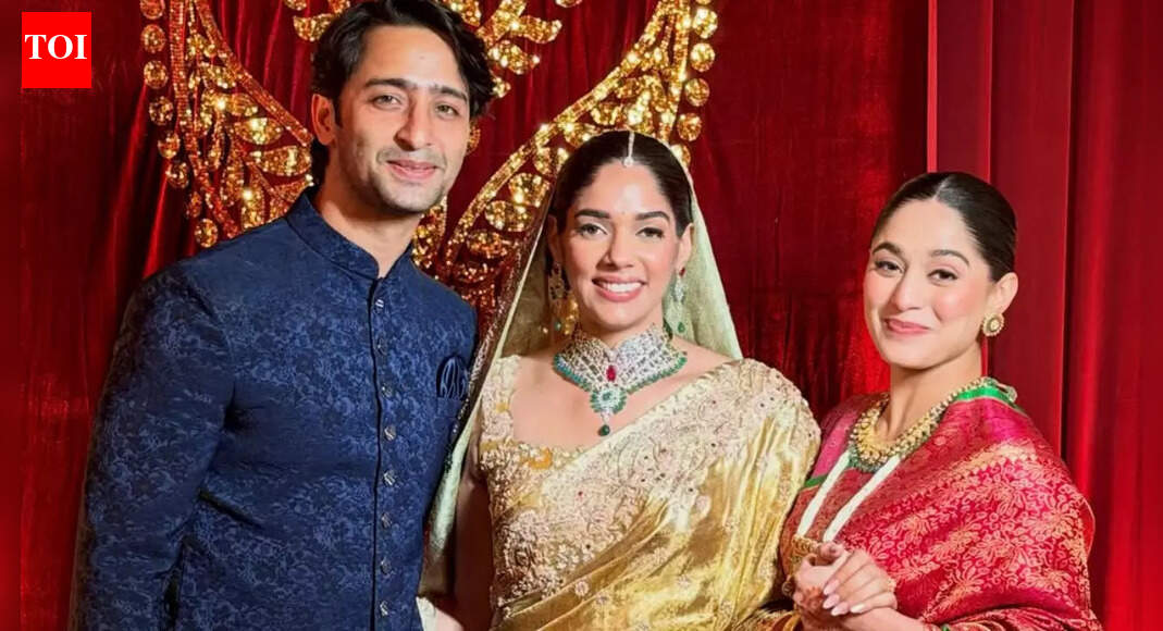 Shaheer Sheikh reunites with Navya co-actor Somya Seth at her sister’s wedding; in pics