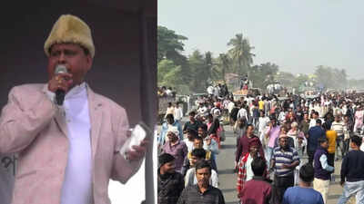 Suspended TMC MLA Humayun Kabir lays foundation stone for 'Babri Masjid'