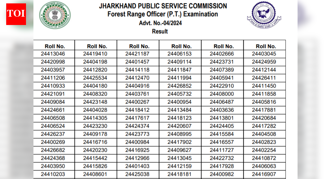 JPSC Forest Range Officer PT result 2025 released at jpsc.gov.in: Direct link to download here